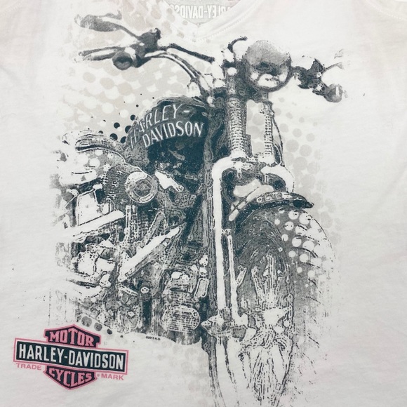 HARLEY DAVIDSON Black Widow Biker Graphic Tee Size M - Picture 5 of 10